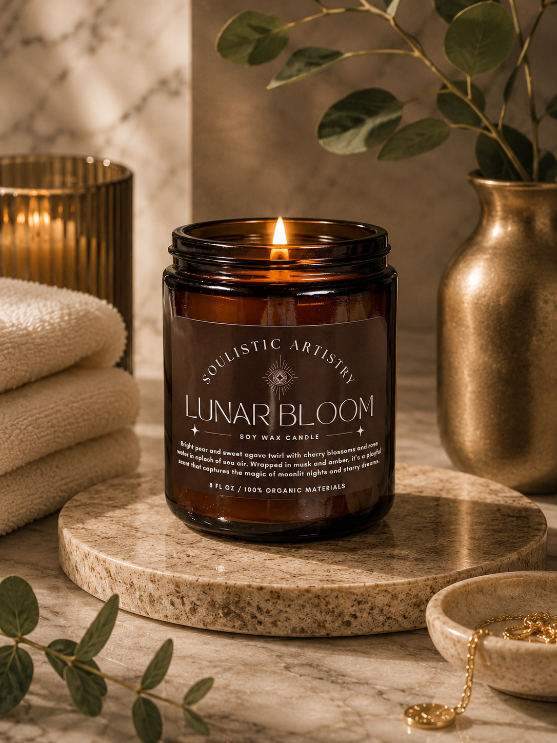 Lunar Bloom Candle